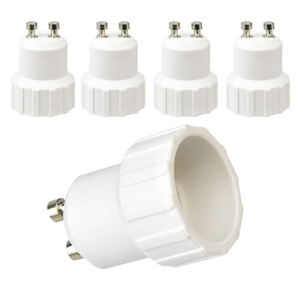 [LCS]GU10 til E14-adapter, maksimal effekt 200W, 0~250V, 5-pakning.