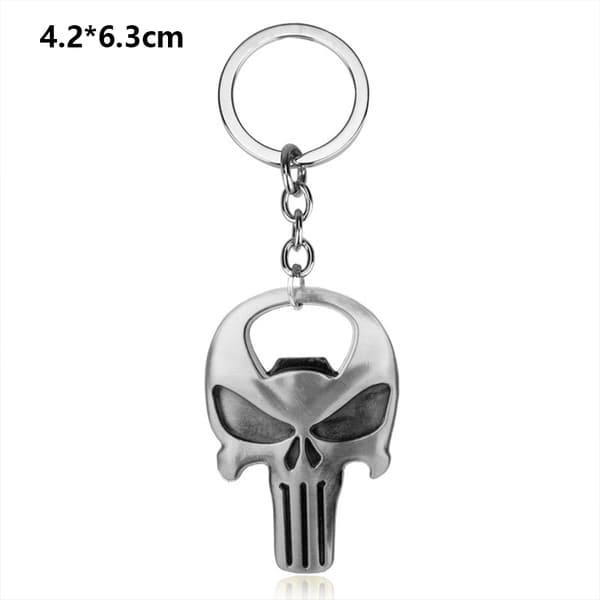 [LCS]Skull Flaskeåbner Nøglering i Legering Praktisk Ornament Vedhæng
