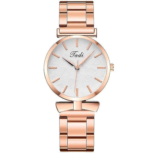 Deffrun Elegant Design Damklocka utan Siffror, Roséguldfärgat Fodral