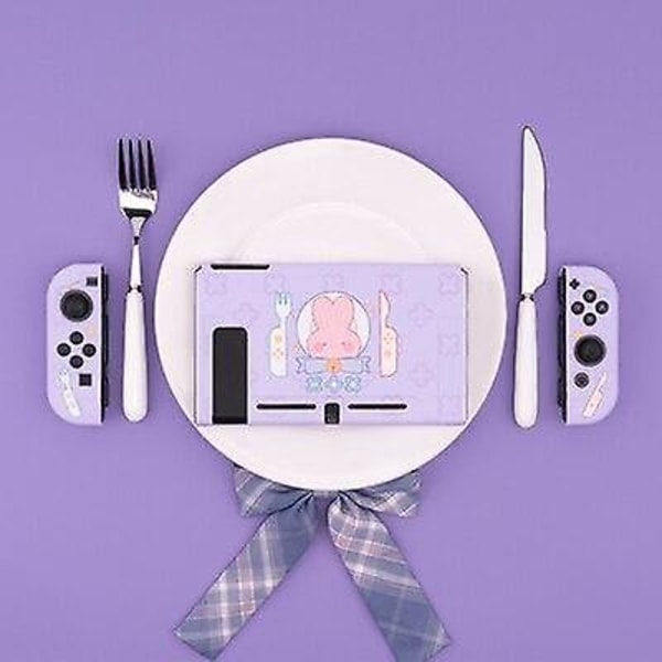 Geekshare nintendo switch case ångat bröd kanin tecknad dessert fairy league mjukt cover baksida girp skal för nintend switch For switch 5