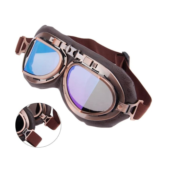 Motorcykelglasögon Biker Steampunk Motorcykel Solglasögon Glasögon Utomhussport colorful