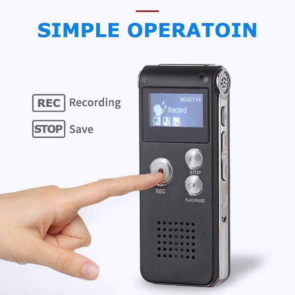 Digital röstaktiverad inspelare/brusreducering/minibandspelare