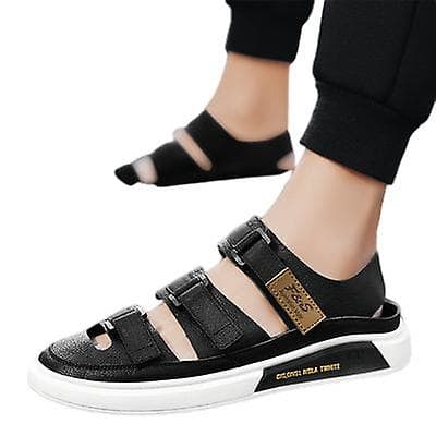 [LCS]Herresandaler, strandsko, dobbeltformål køresko Black 40