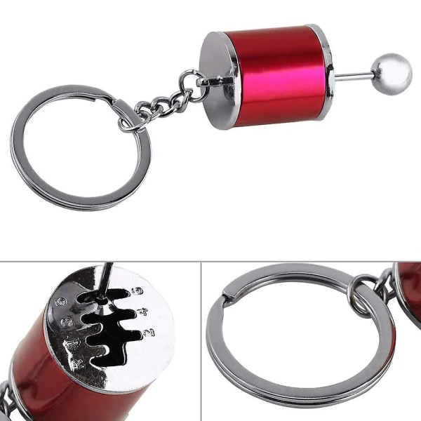 Bilväxelspak Nyckelring, Kreativ Bilväxelspaksmodell Nyckelring Flerfärgad Bilväxelformad Metalllegering Nyckelringar Red
