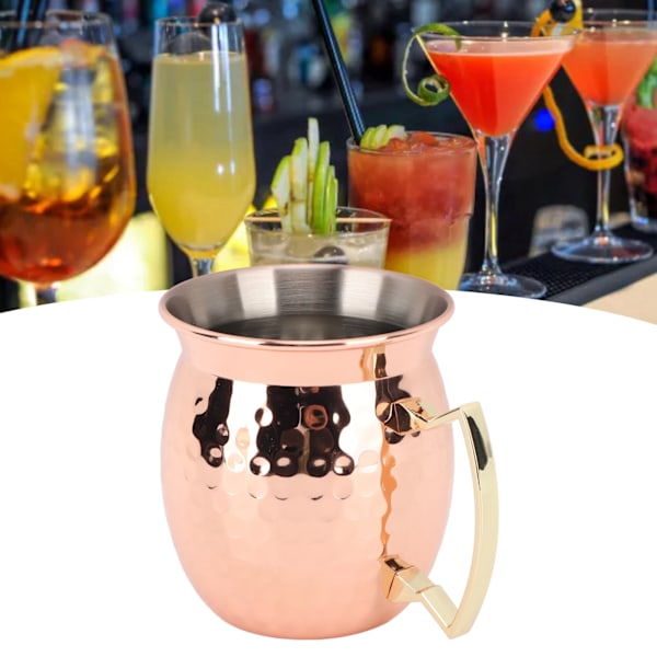304 Ruostumattomasta teräksestä valmistettu cocktailmuki, ruostumattomasta teräksestä valmistettu vasaralla taottu olutmuki kotibaareihin ja viihteeseen Style 3 550ml