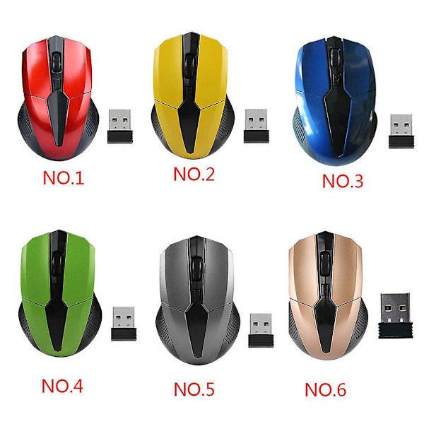 Portabel 319 2.4 GHz Trådlös Mus Justerbar 1200 DPI Optisk Gamingmus Trådlösa Hemmakontorsspelmöss För PC Dator Laptop grey
