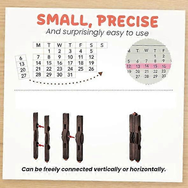 [LCS] TimeBlocks Connected Calendar Stamp, konsoliderad nummerstämpel, evighetskalenderstämpel för studier och planering 1pc - Calendar