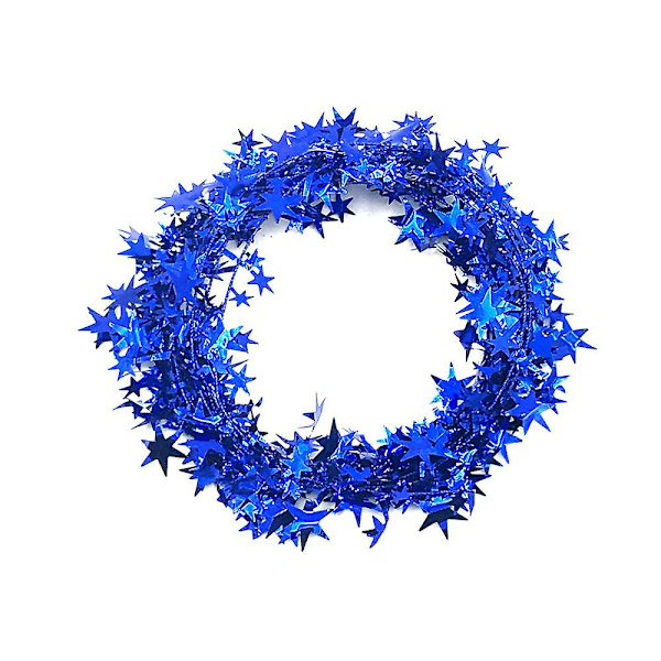 5 metriä Joulukoriste Glittertähti Lanka Nauha Joulukuusen Koristelu blue