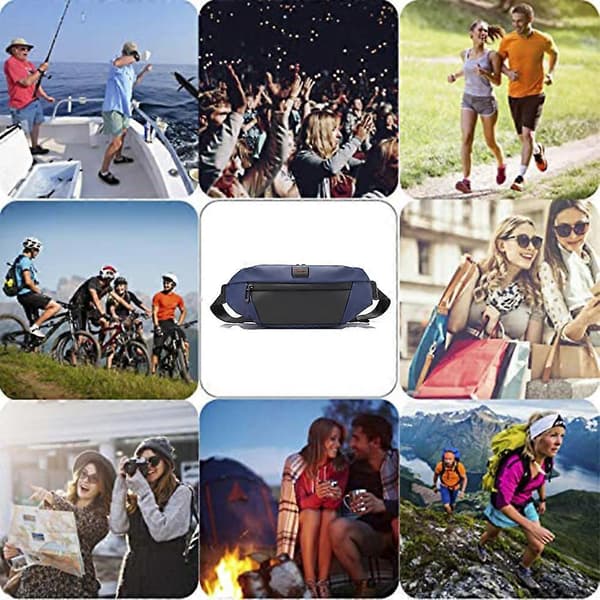 LED smartfickor utomhussport skyltväskor mobil display bröstväskor trendiga lysande fickor