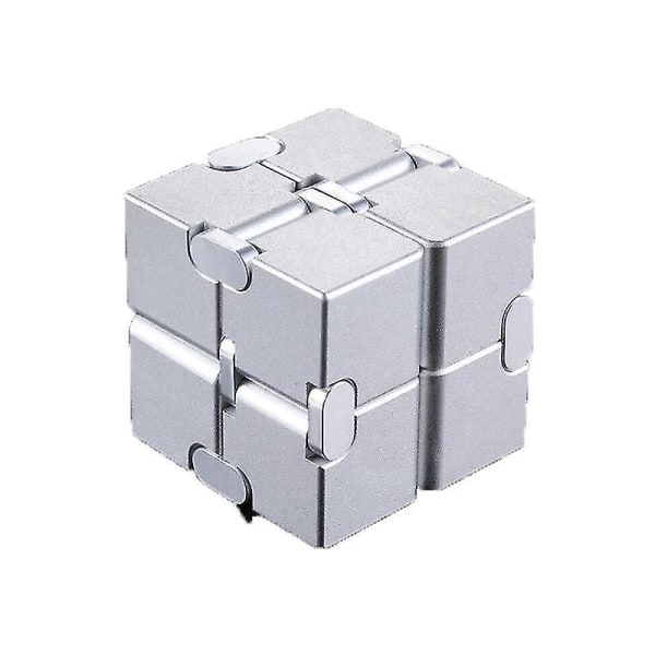 Stress relief Infinity Cube Bärbar dekompressionsleksak silver
