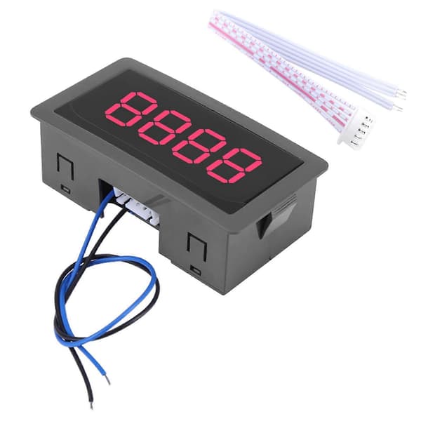 DC LED Digital Display 4-cifret 0-9999 Op/Ned Plus/Minus Panel Tæller Måler Rød