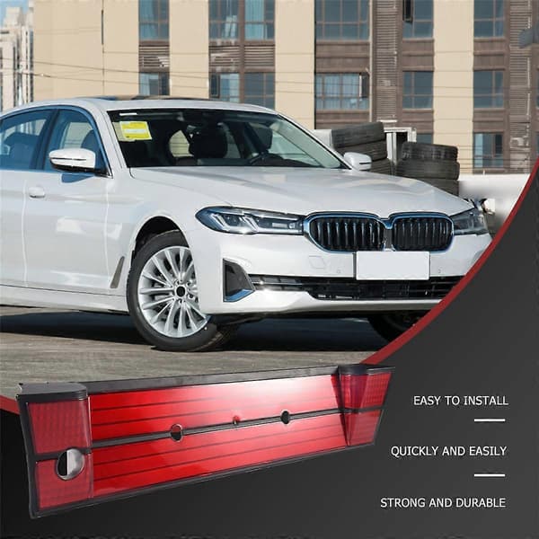 [LCS] Bil Bageste Nummerplade Panel Beslag Ramme Bageste Nummerramme Kompatibel med- 5 SERIE E34 M5 525I Red