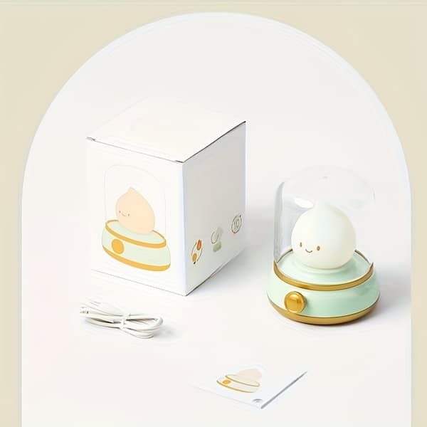 USB Rechargeable LED Night Light with Timer - Cute Retro Kerosene Lamp Design, Perfect for Bedroom Atmosphere