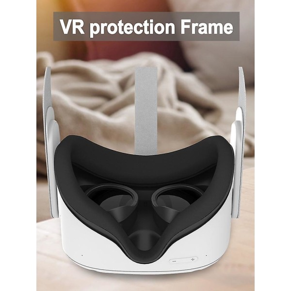 Vr lins anti-scratch ring för oculus quest 2 skyddar glasögon från repor lins kompatibel för oculus quest 1/2 rift s Black