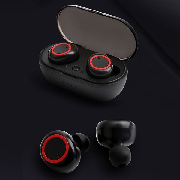 Bluetooth hörlurar för Iphone Android trådlösa hörlurar Vattentäta Black Red