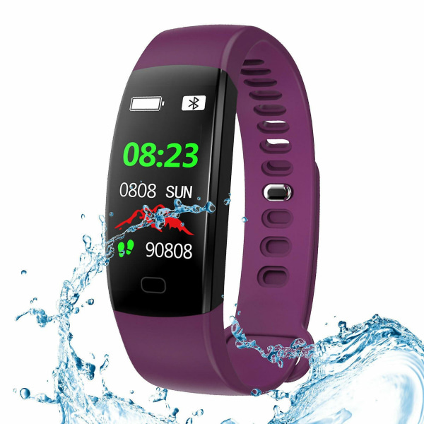 Puls Syre Blodtryck Fitness Smart Watch Purple