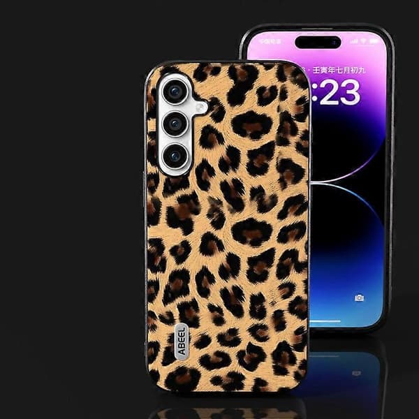 [LCS] Samsung Galaxy A34 5G ABEEL Black Edge Leopard -matkapuhelinkotelo Leopard Print