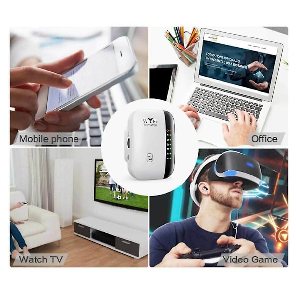 WiFi Signal Boosters Repeater Extender Räckviddsförstärkare Internet Nätverksförstärkare White