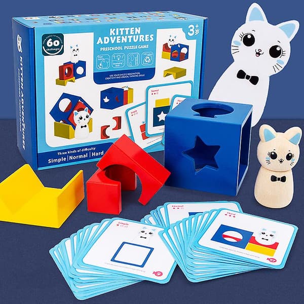 Träpussel Kitten Adventures Magic Box Leksak