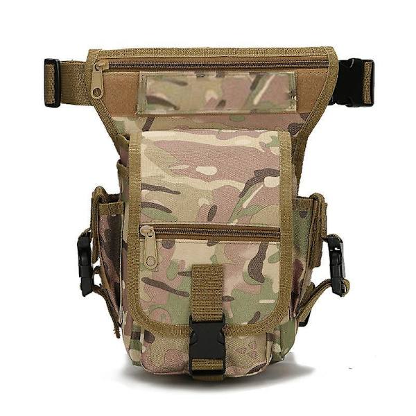 Kannettavat miesten vyötärölaukut vyöllä Camouflage vedenpitävä nyloninen työkalupakki Taktinen peli Miesten jalkalaukut 4