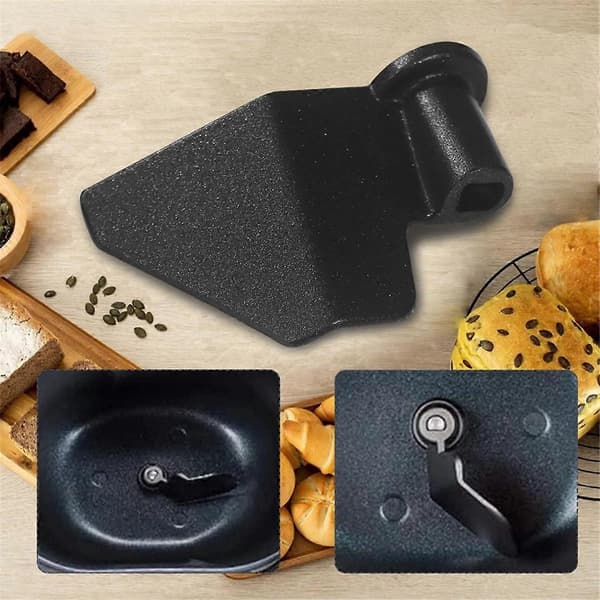 Brødbagerpagaj, 2 STK Brødmaskine Reservedele Rustfrit Stål Brødbagerblad Non-Stick Black