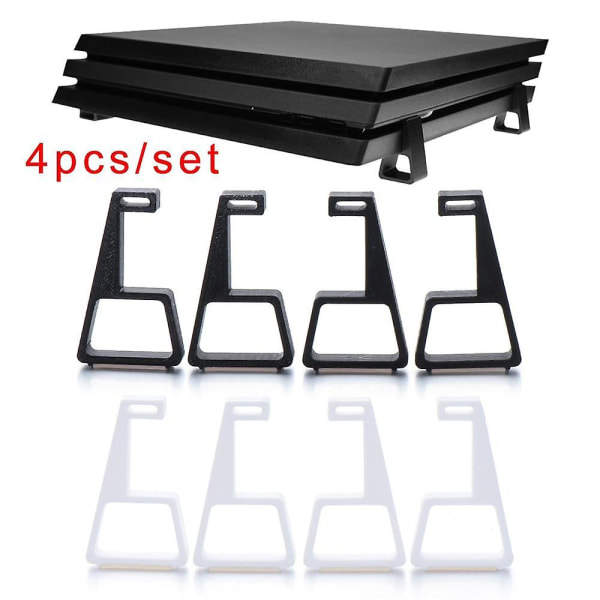 4 st Nya spelkonsol horisontell hållare fäste kylfötter skrivbordsställ för Sony PlayStation4 PS4 Slim Pro speltillbehör Luminous for ps4
