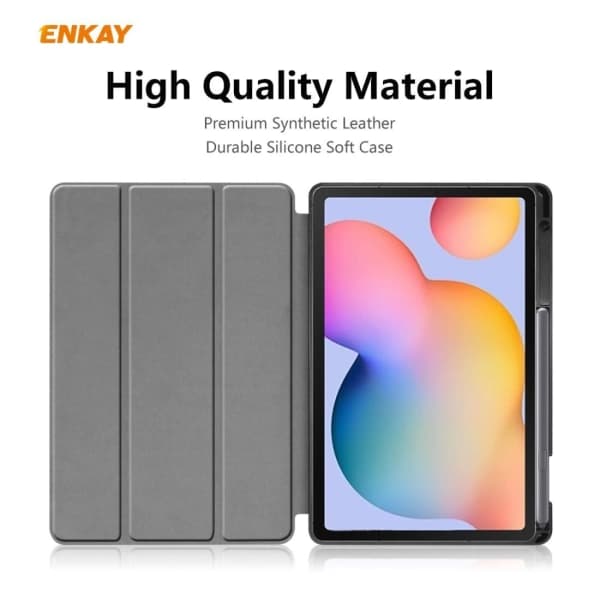 [LCS]Etui kompatibelt med Samsung Galaxy Tab S6 Lite (P610 / P615) - Enkay Sort
