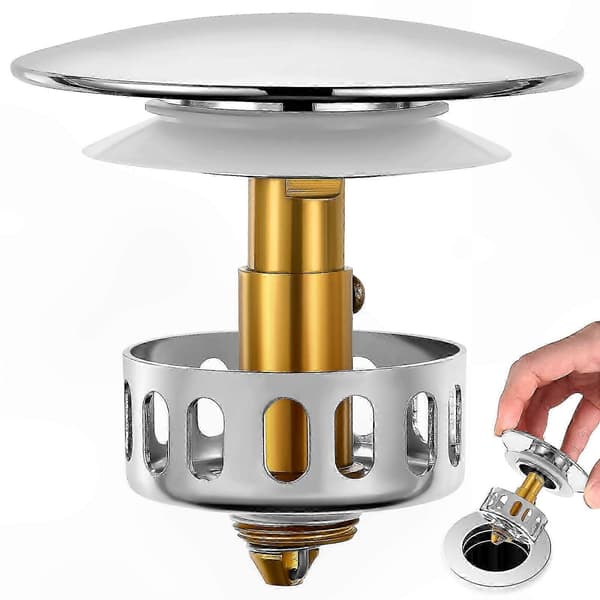 Universell vaskavløpsstopper for kjøkken- og baderomsvasker 7X7cm