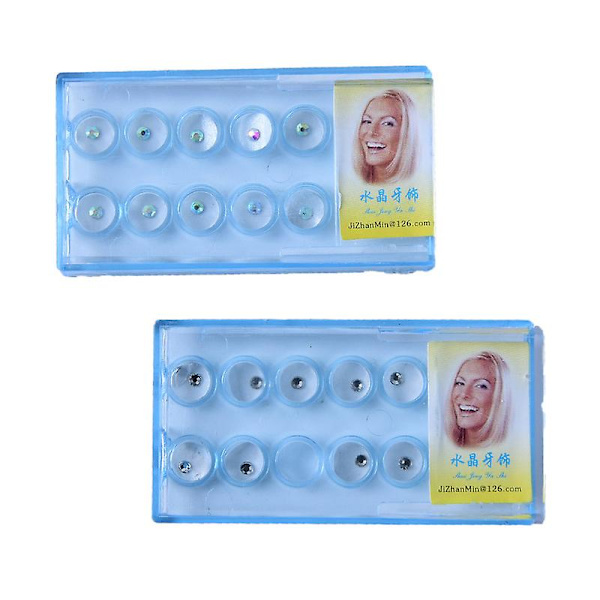 10 kpl Kristallihammaskoristeet Korut Hammaslääketieteelliset Suun Hammaskivet Blue