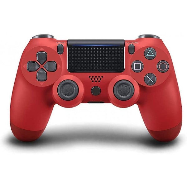 Trådlösa Bluetooth -kontroller Gamepad för Playstation4 (röd)