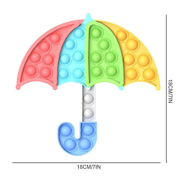Push Pop Bubbla Fidget Sensorisk Leksak Stresslindring För Hemma Skola Och Kontor För Barn Vuxen Umbrella