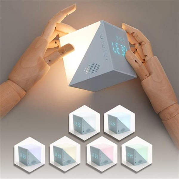 YOUKUKE Time Cube Vækkeur USB Opladning Multifunktionel Touch