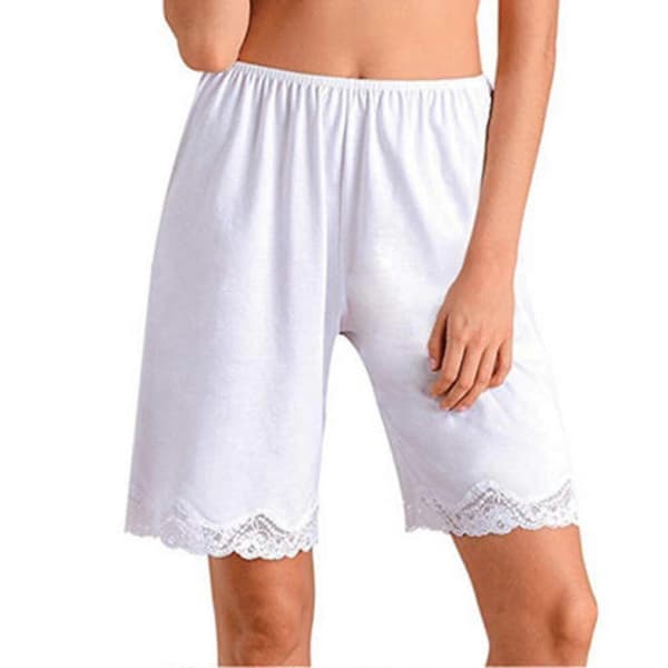 Mjuka silkeshorts - Klassiska nattkläder underkläder för damer White L