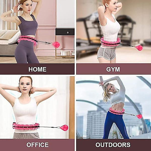 Tunn Midja Fitness Viktminskning Sport Hula Hoop Pink