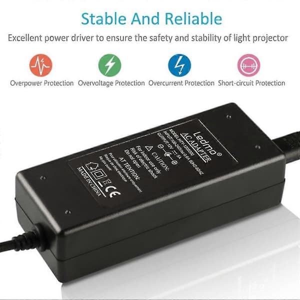 [LCS] 24V 4A AC/DC adapter strømadapter oplader 5.5x2.1-2.5mm hanstik adapter