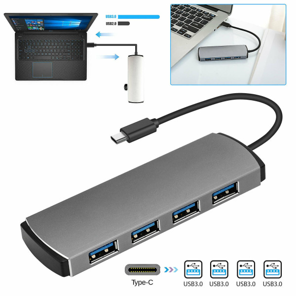 Type-C - USB-portit Muti Hub -sovitin