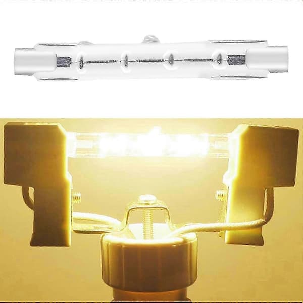 5-pakning 8X 78mm R7s dobbeltsidig halogenpære, 120W dimbar lineær flomlys