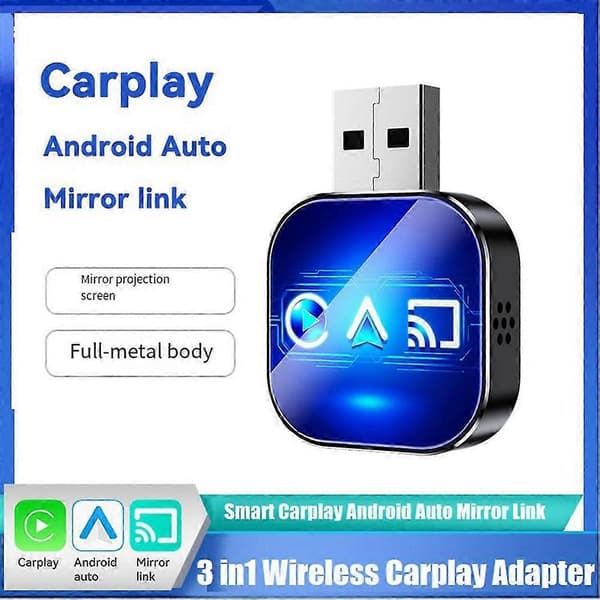 Trådløs Carplay Mirror Link Carplay Android Auto USB Dongle Adapter Smart AI Box Kablet Carplay til