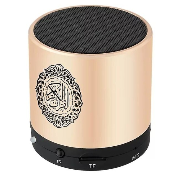 Bluetooth högtalare Koranen Koranen Reciter Muslimsk högtalarstöd 8gb Fm Mp3 Tf-kort Radiofjärrkontroll 15 översättningsspråk Gold