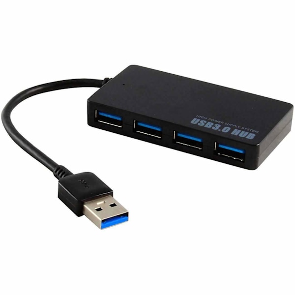 4-portars USB 3.0 Hub 5 Gbps Portabel Kompakt För PC Mac Laptop Stationär Dator