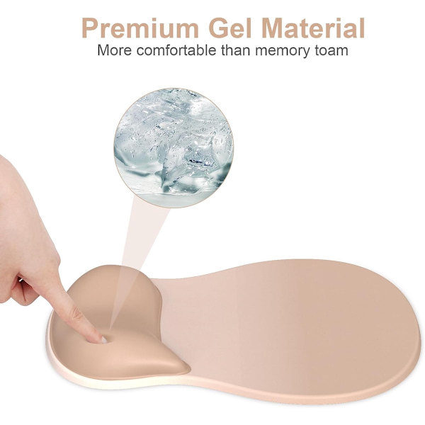 [LCS] Gel Musemåtte - Musemåtte med håndledsstøtte - Gaming Musemåtte - Musemåtte med Memory Foam Håndledsstøtte og Skridsikker Base - Skridsikker
