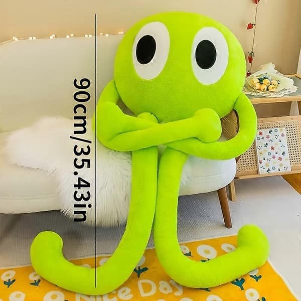 Rolig bläckfiskmonsterdocka långbent bläckfisk plyschleksak flicka presentkudde - grön