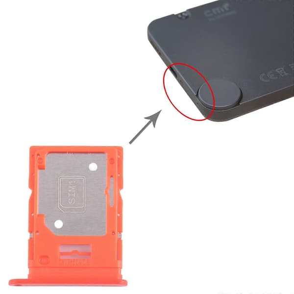 [LCS] For Nothing Phone CMF Phone 1 SIM-kortskuff + SIM / Micro SD-kortskuff Orange