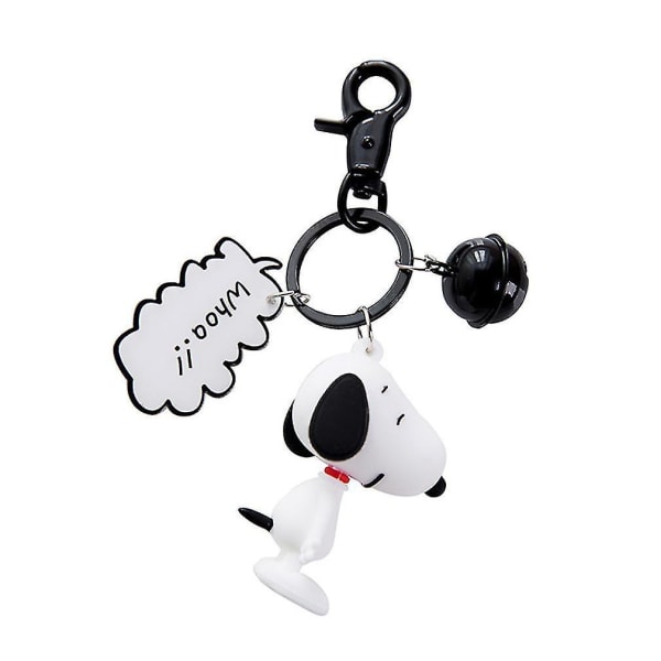 Nyckelring Nyckelring Bilnyckelring för kvinnor hängsmycke tecknad Snoopy B