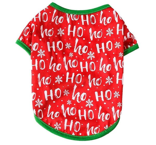 [LCS] Hund Kat Juleprintet Pull-over Kæledyrstøj Kompatibel med Hvalp HOHO S