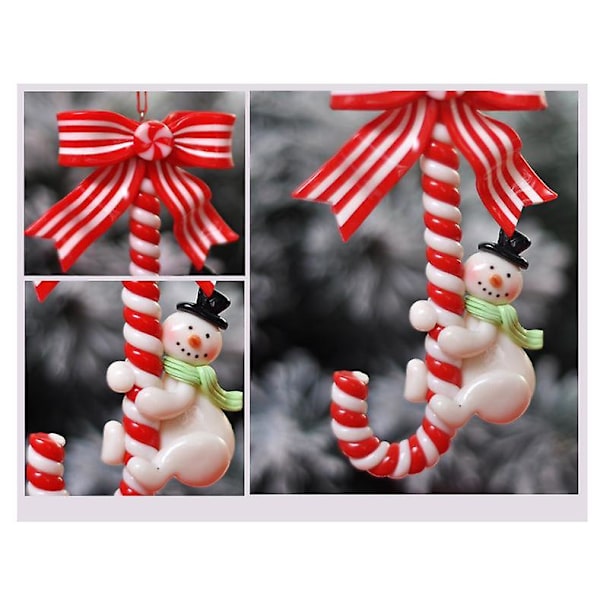 Joulusavi Joulupukki Piparminttutanko Joulukuusi Riippuvat Koristeet SNOWMAN