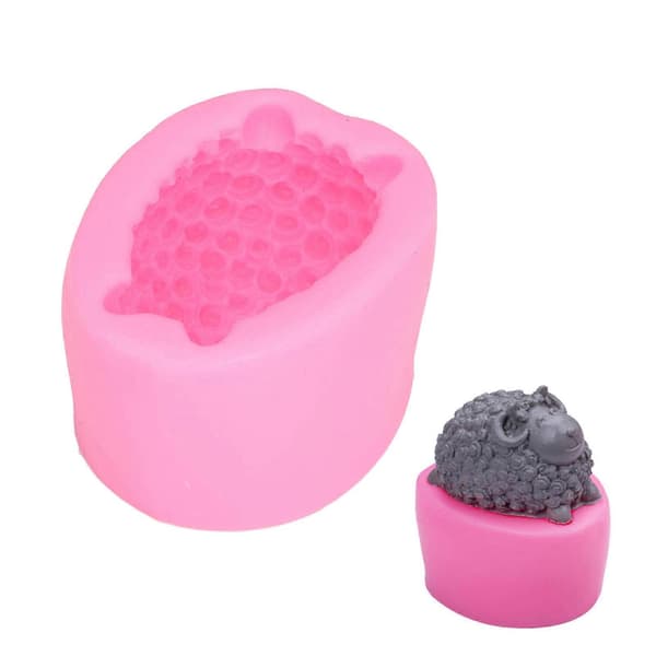 [LCS]3D Får Silikonform för DIY Tvål Tårta Choklad 8.5x6.8x5cm