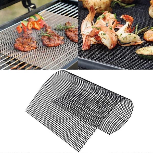 [LCS] Teflon Grillmatte, 4 stk. Non-Stick BBQ Grillnett Teflon Grillplater for Grilling og Baking 36x42cm