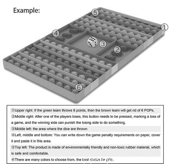 [LCS] Stor Fidget Toy Spillbrett For Barn P-Y-G