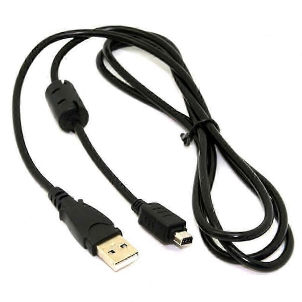 12-nastainen kameran USB-datakaapeli Olympukselle - Yhteensopiva E-PL7, E-PL1/2/3/5/8, EM5, E-M10Ii, EM1, CB-USB5, CB-USB6 kanssa Black